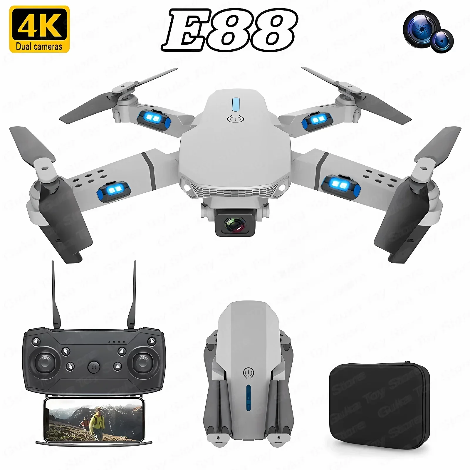 E88 Pro WIFI FPV Drone Wide An – Drone Camera 4K recenzja i cena